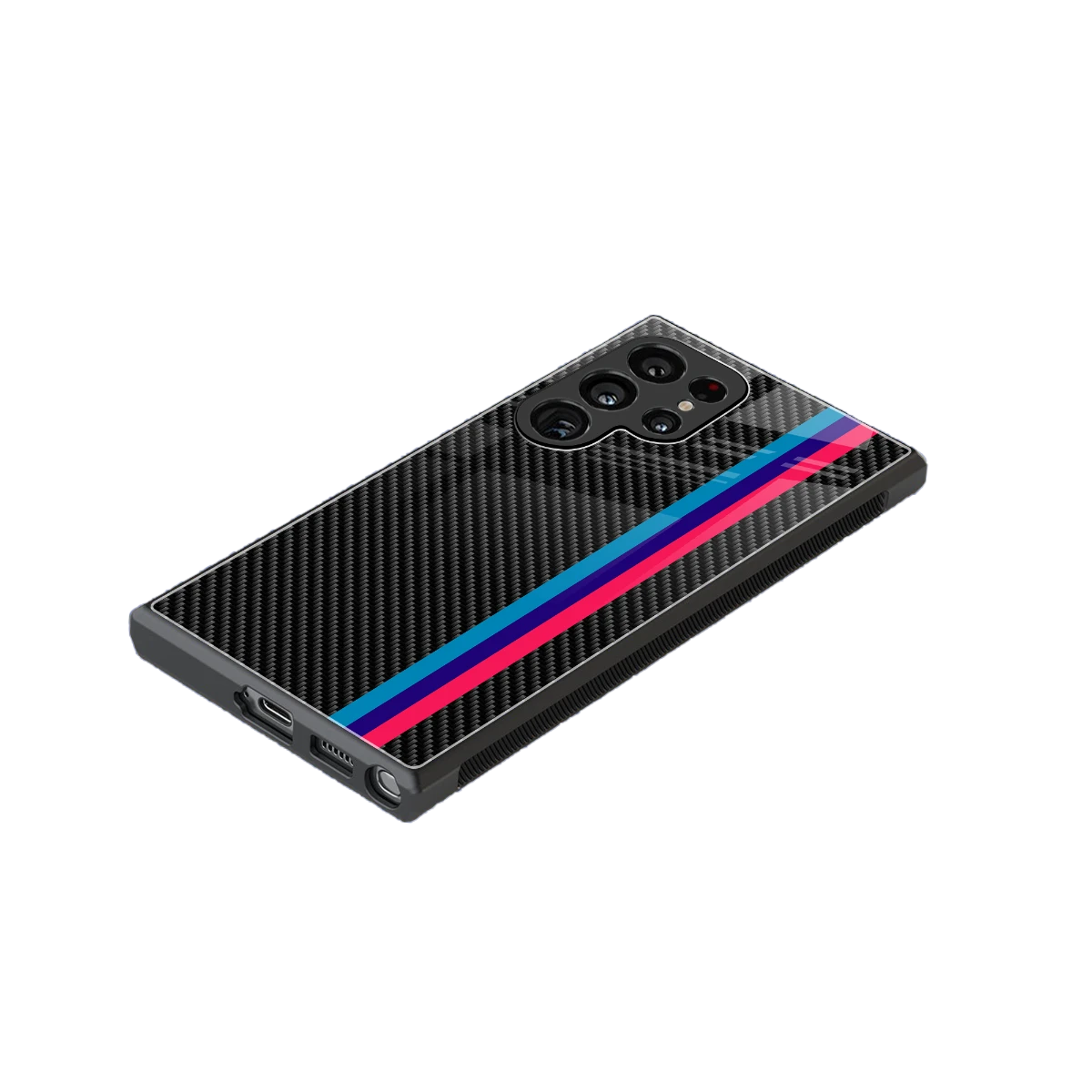Carbon Fiber stylish phone case for samsung galaxy s24 ultra | glossy glass and slim fit