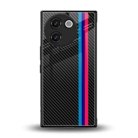 Carbon Fiber back phone cover | glass case for vivo v30e