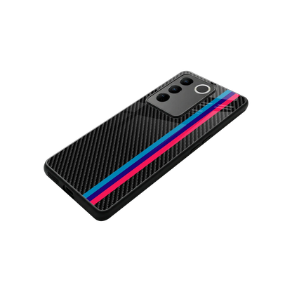 Carbon Fiber stylish phone case for vivo v27 5g | glossy glass and slim fit