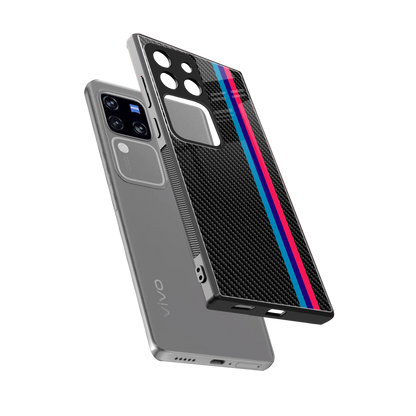 Carbon Fiber sleekvivo v30 pro cover with tempered glass back and TPU edges