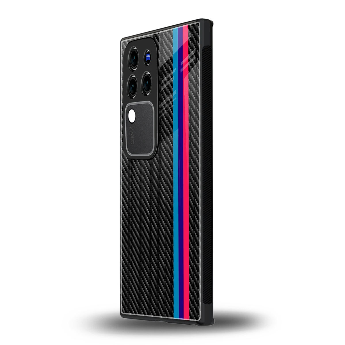 Carbon Fibervivo v30 pro mobile cover | shockproof glass phone case