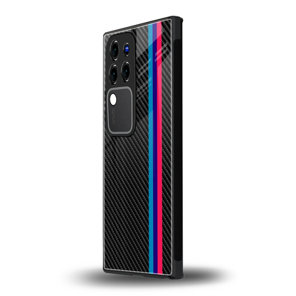 Carbon Fibervivo v30 pro mobile cover | shockproof glass phone case