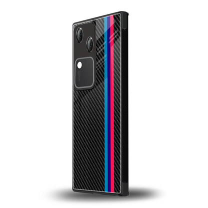 Carbon Fiber vivo v30 mobile cover | shockproof glass phone case