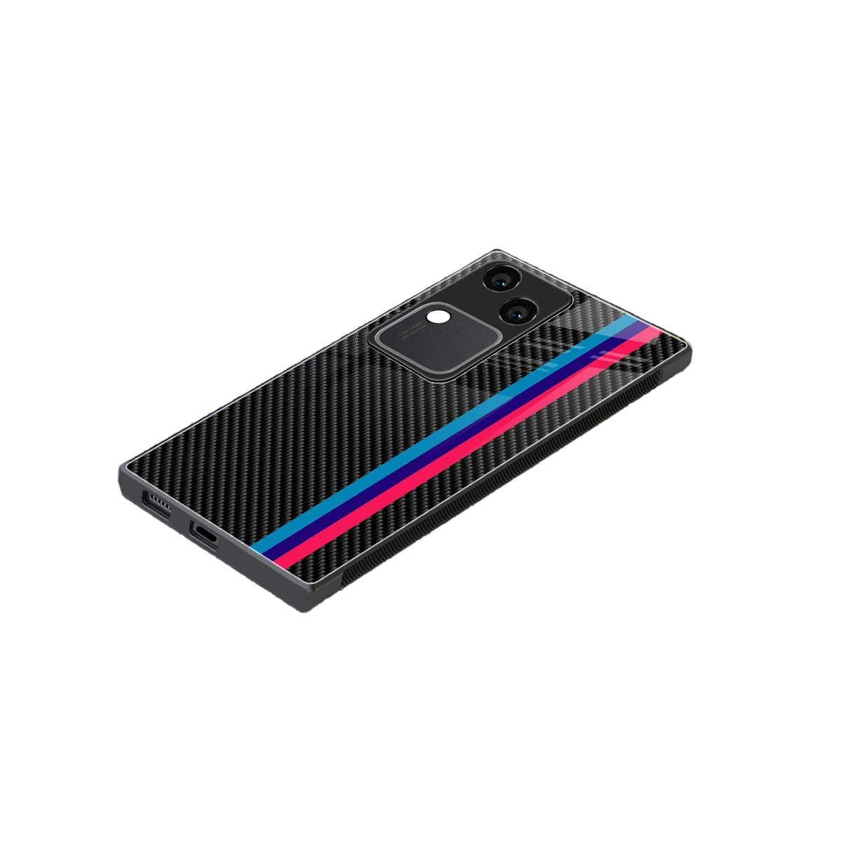 Carbon Fiber stylish phone case for vivo v30 | glossy glass and slim fit