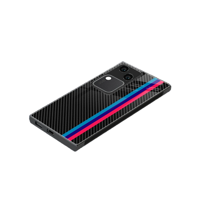 Carbon Fiber stylish phone case for vivo v30 | glossy glass and slim fit