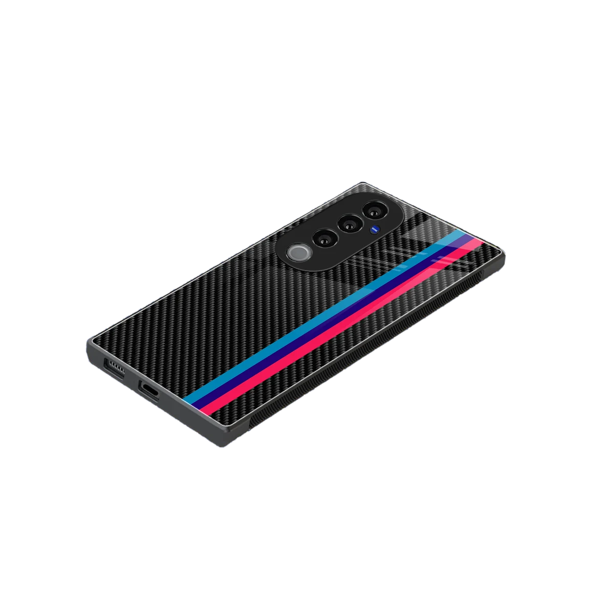 Carbon Fiber stylish phone case for vivo v40 pro | glossy glass and slim fit