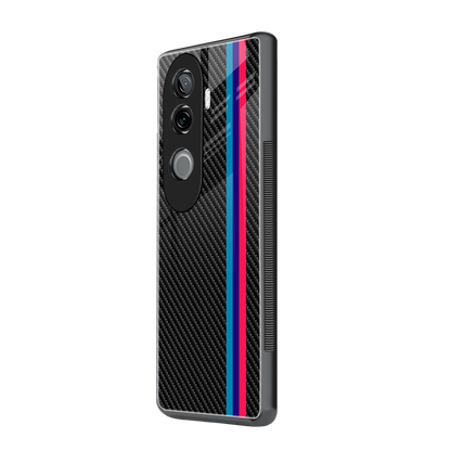 Carbon Fiber vivo v40e mobile cover | shockproof glass phone case