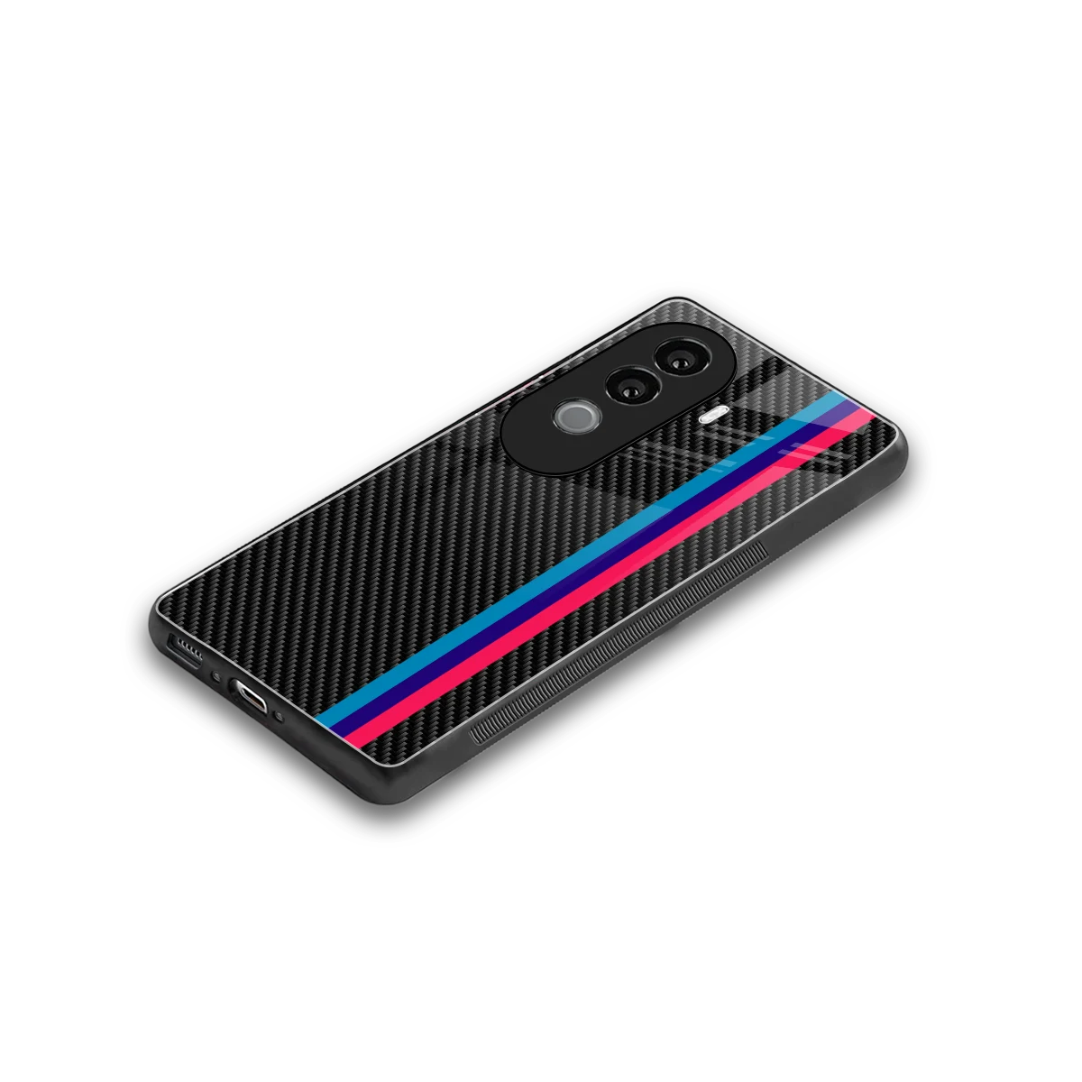 Carbon Fiber stylish phone case for vivo v40e | glossy glass and slim fit