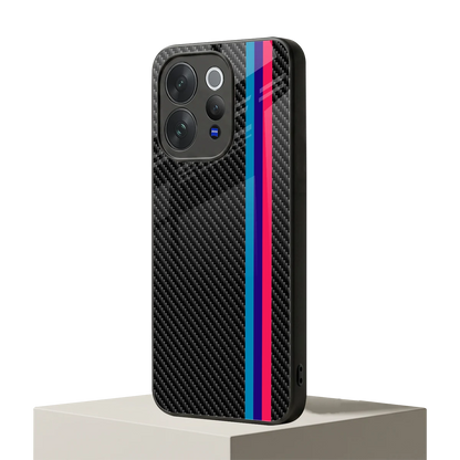 Carbon Fiber vivo v70 mobile cover | shockproof glass phone case
