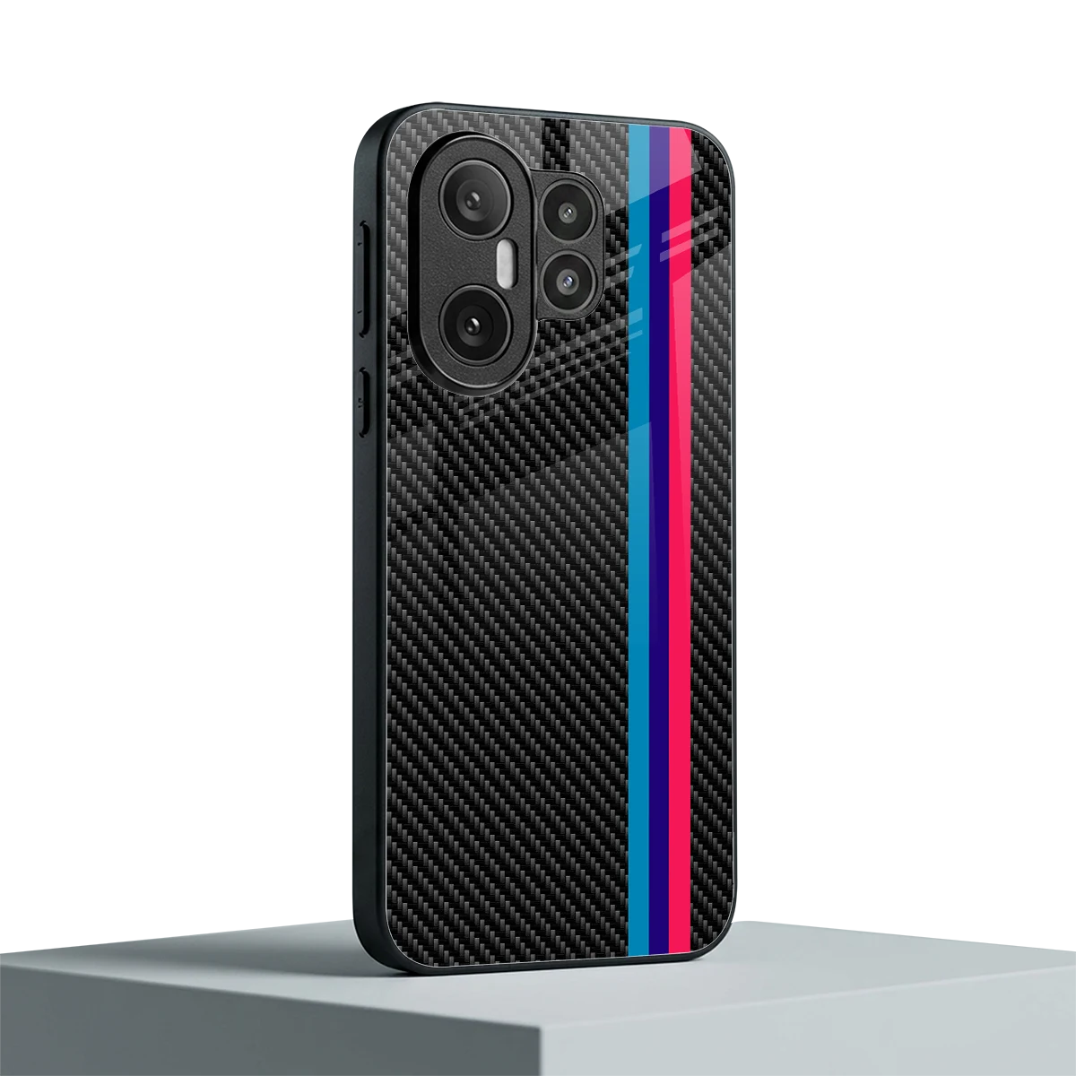 Carbon Fiber vivo x200 fe mobile cover | shockproof glass phone case