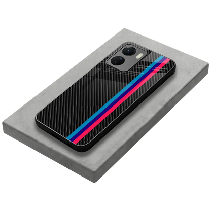 Carbon Fiber stylish phone case for vivo y16 | glossy glass and slim fit