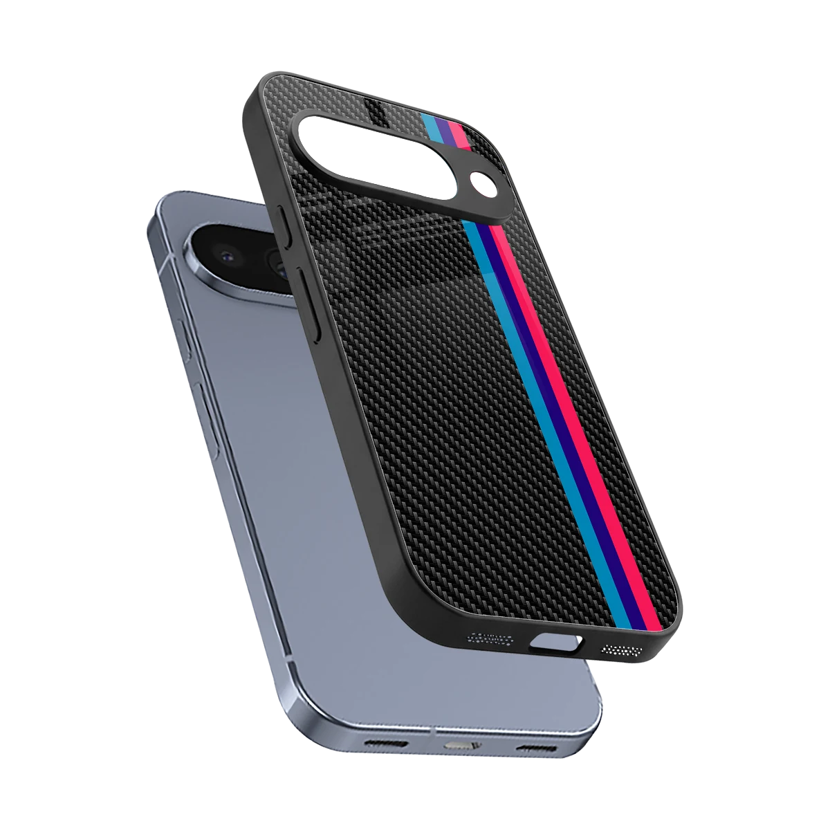 Carbon Fiber sleek google pixel 10 cover with tempered glass back and TPU edges