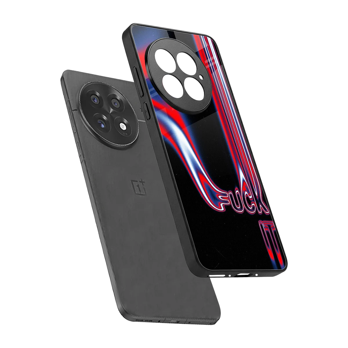 Carefree Glow sleek oneplus 13 cover with tempered glass back and TPU edges