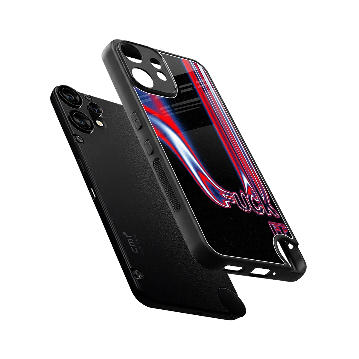 Carefree Glow sleek cmf nothing phone 2 pro cover with tempered glass back and TPU edges