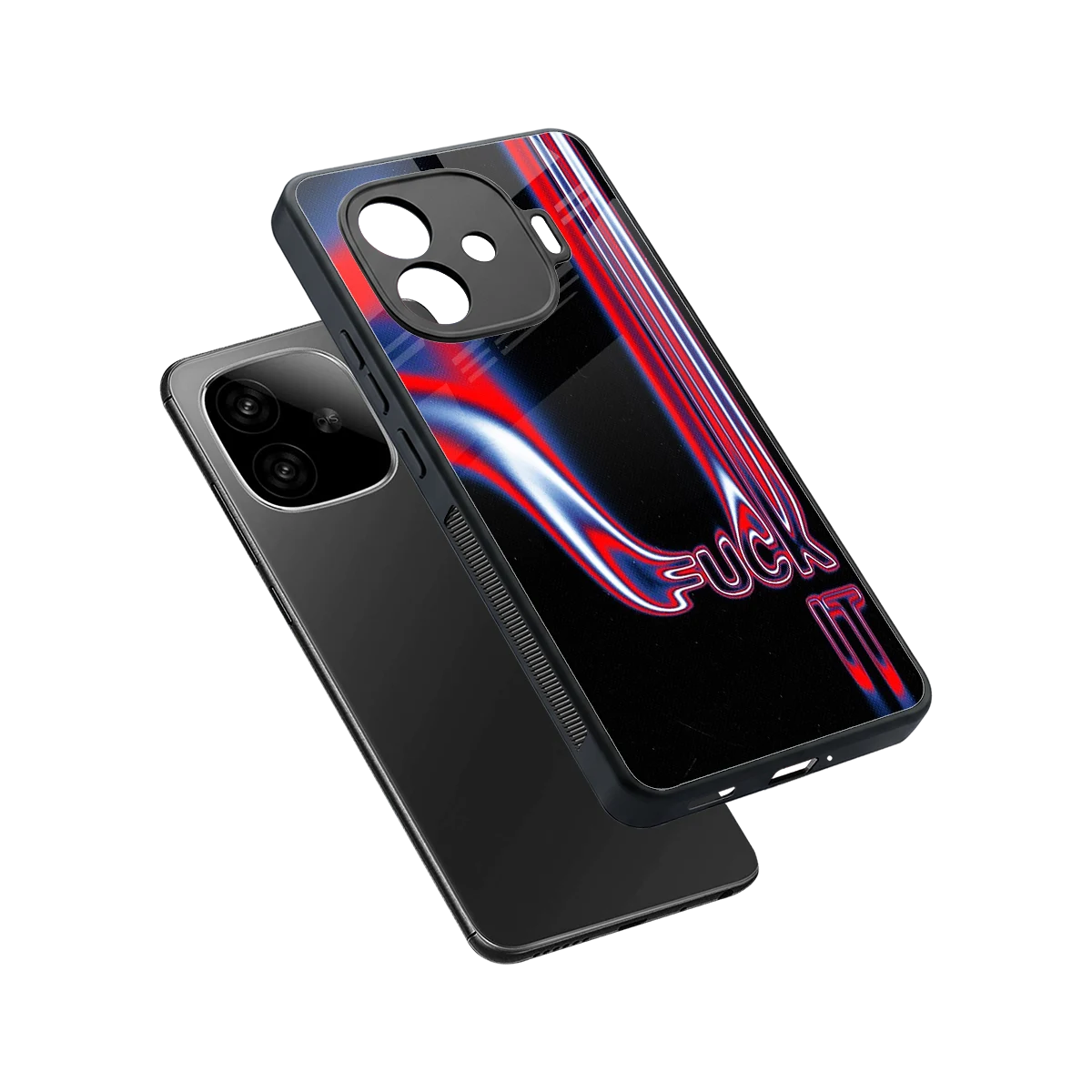 Carefree Glow sleek iqoo neo 10r 5g cover with tempered glass back and TPU edges
