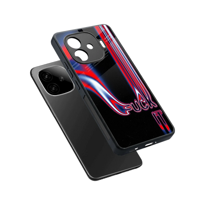 Carefree Glow sleek iqoo neo 10r 5g cover with tempered glass back and TPU edges