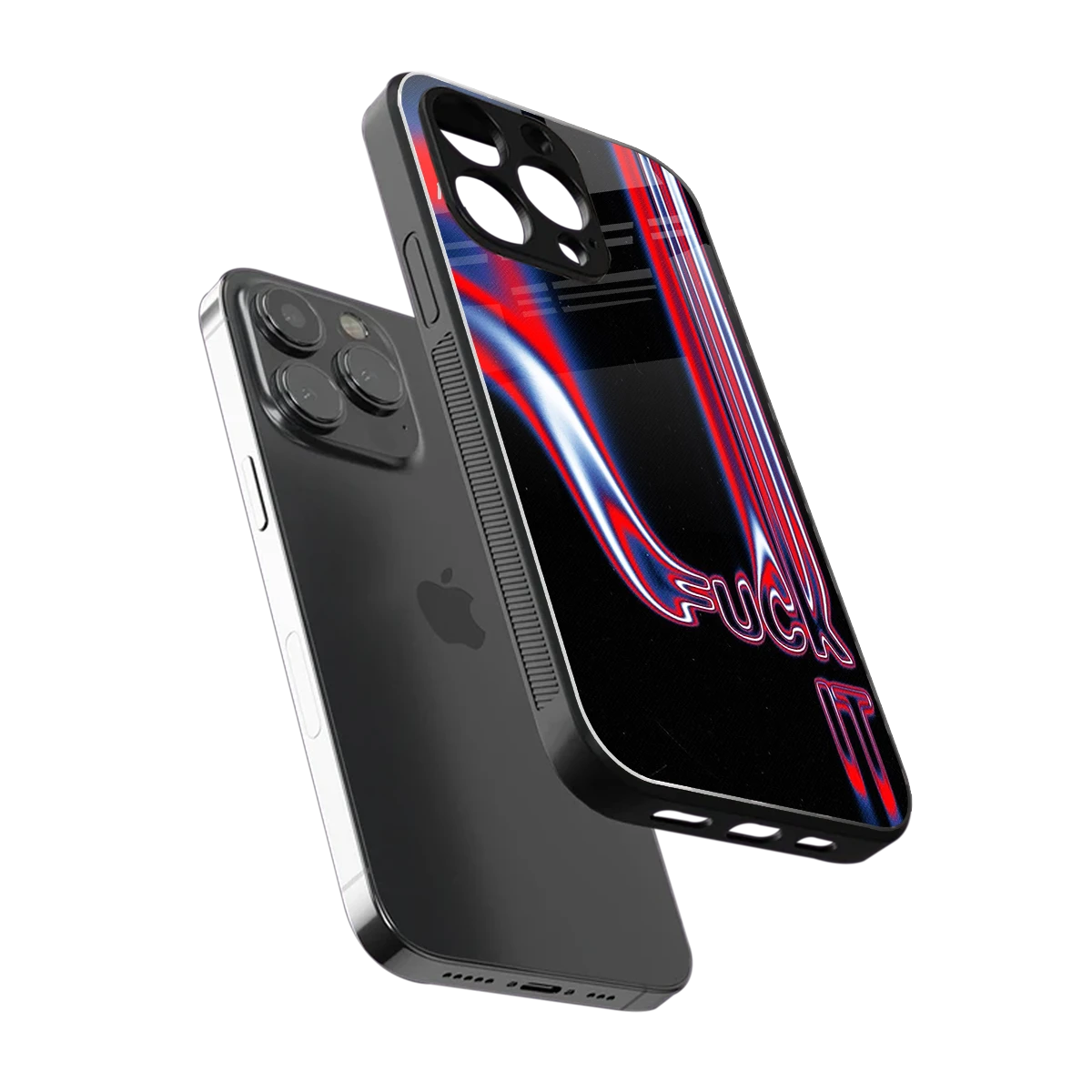 Carefree Glow sleek iphone 13 pro cover with tempered glass back and TPU edges