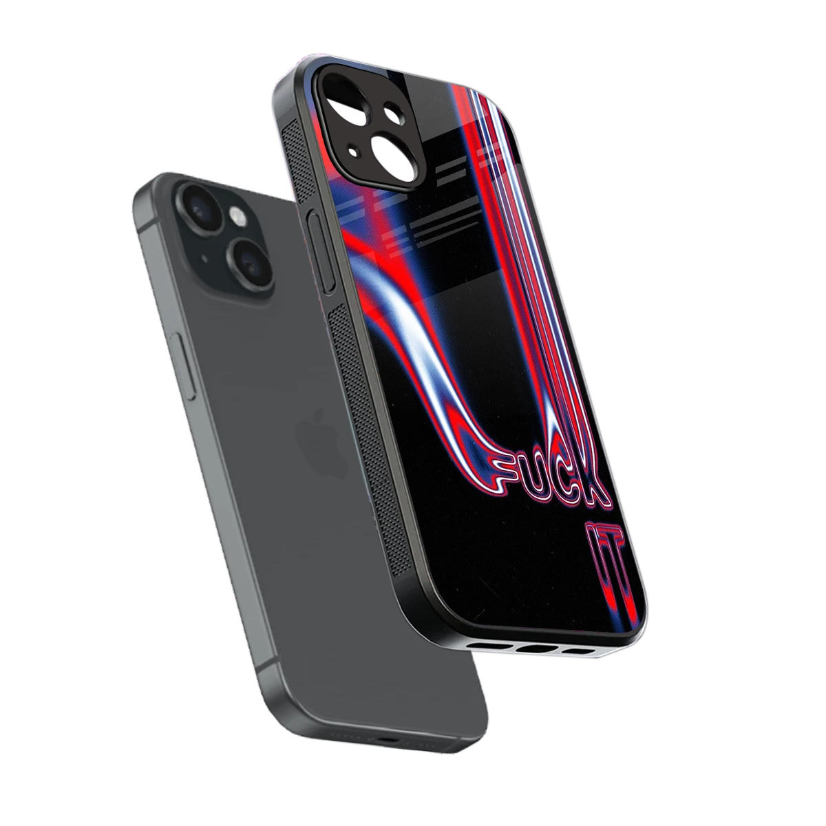 Carefree Glow sleek iphone 13 cover with tempered glass back and TPU edges