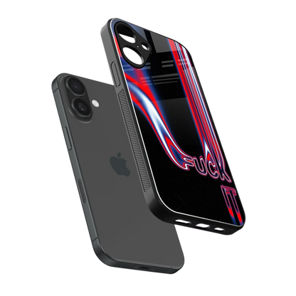 Carefree Glow sleek iphone 16 plus cover with tempered glass back and TPU edges