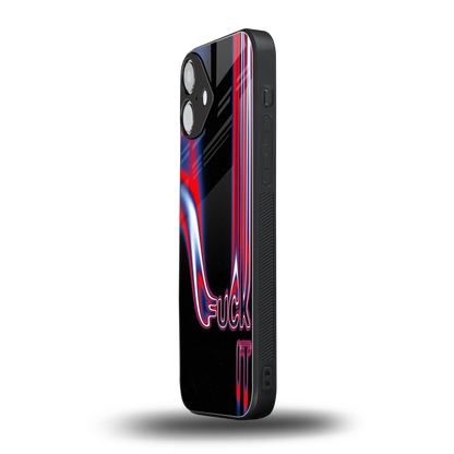 Carefree Glow iphone 16 plus mobile cover | shockproof glass phone case