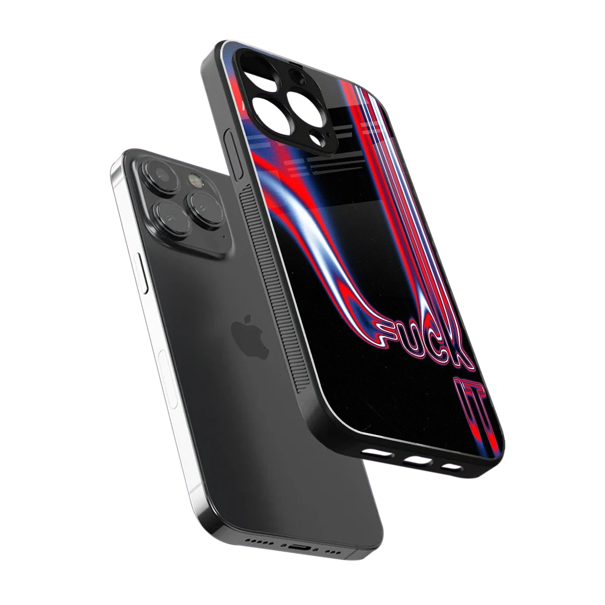 Carefree Glow sleek iphone 16 pro max cover with tempered glass back and TPU edges