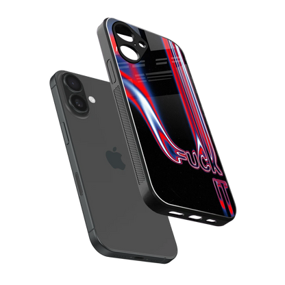Carefree Glow sleek iPhone 16 cover with tempered glass back and TPU edges
