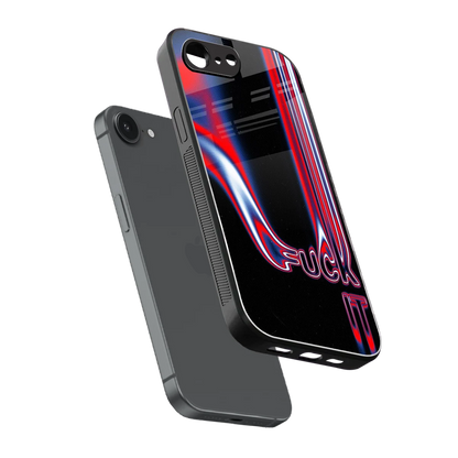 Carefree Glow sleek iphone 16e cover with tempered glass back and TPU edges