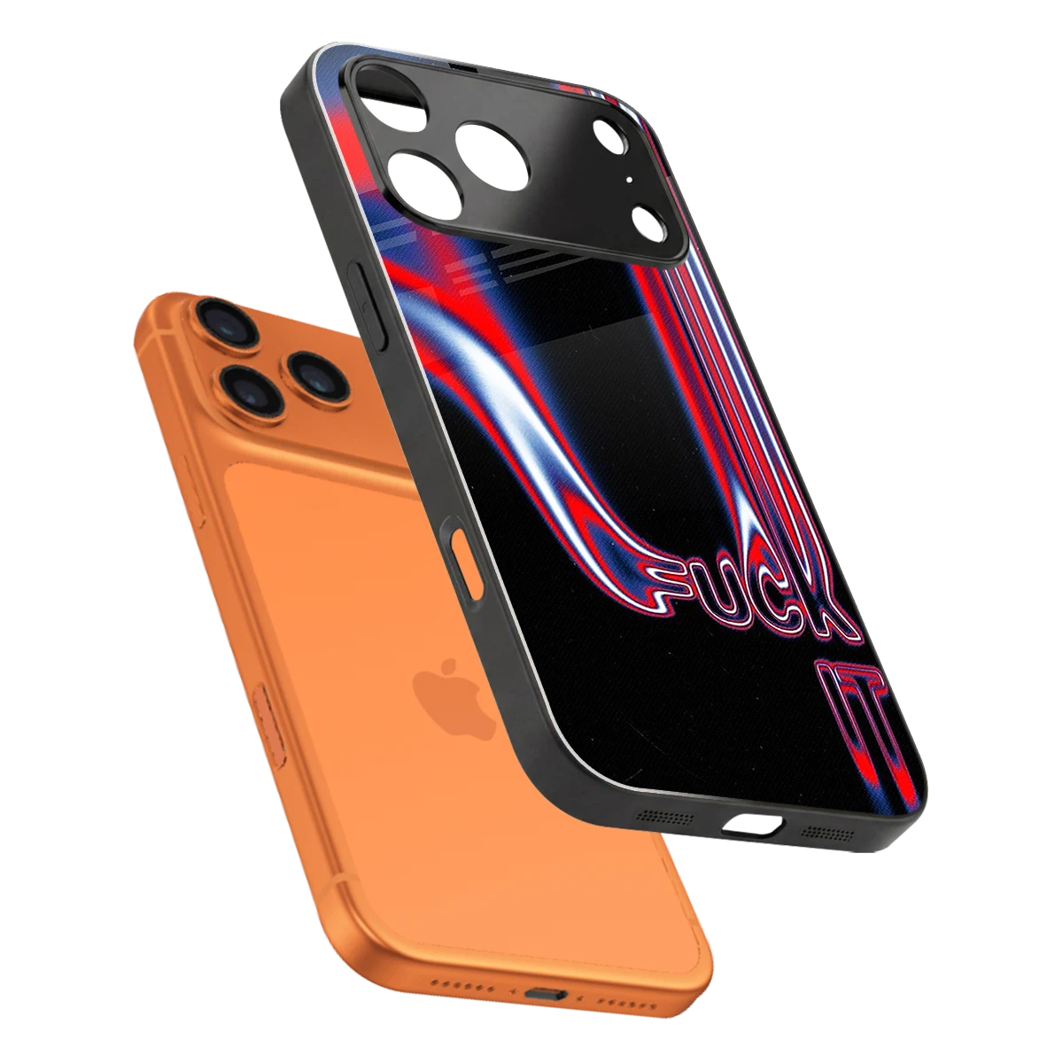 Carefree Glow sleek iphone 17 pro max cover with tempered glass back and TPU edges