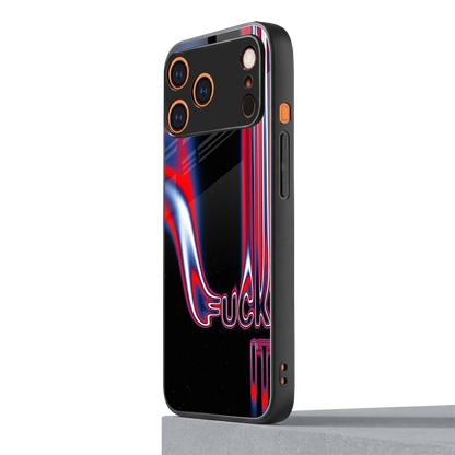 Carefree Glow iphone 17 pro max mobile cover | shockproof glass phone case
