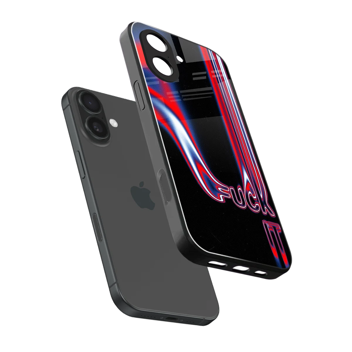 Carefree Glow sleek iphone 17 cover with tempered glass back and TPU edges