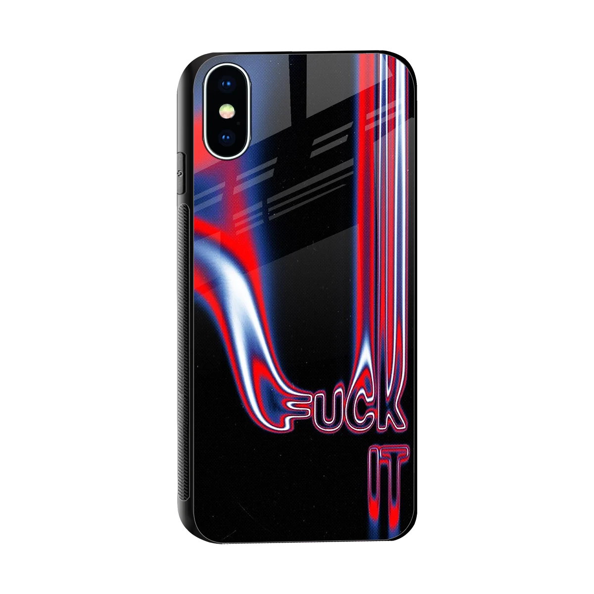 Carefree Glow sleek iphone x cover with tempered glass back and TPU edges
