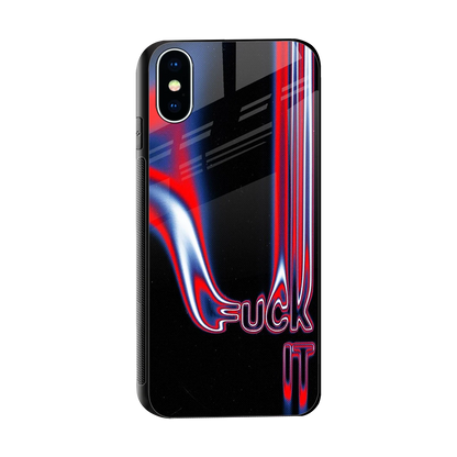 Carefree Glow sleek iphone x cover with tempered glass back and TPU edges