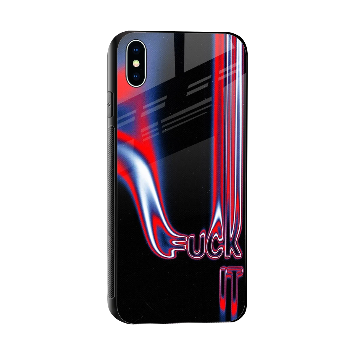 Carefree Glow sleek iphone xs max cover with tempered glass back and TPU edges
