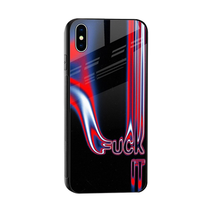 Carefree Glow sleek iphone xs max cover with tempered glass back and TPU edges