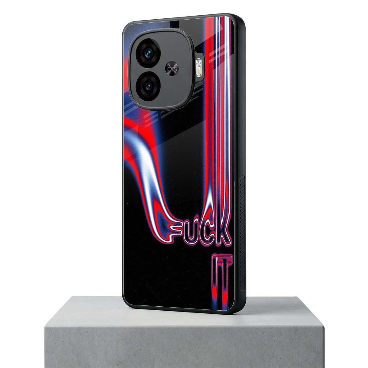 Carefree Glow iqoo neo 10r 5g mobile cover | shockproof glass phone case