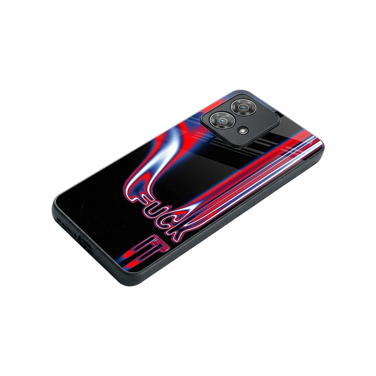 Carefree Glow stylish phone case for motorola edge 40 neo 5g | glossy glass and slim fit