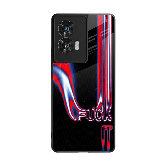 Carefree Glow back phone cover | glass case for motorola edge 50 fusion