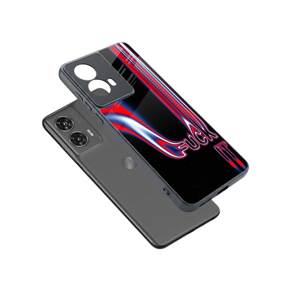 Carefree Glow sleek motorola edge 50 fusion cover with tempered glass back and TPU edges