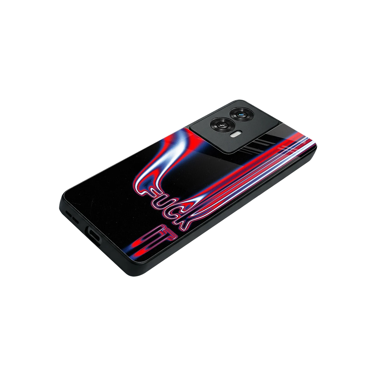 Carefree Glow stylish phone case for motorola edge 50 fusion | glossy glass and slim fit