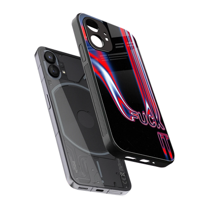 Carefree Glow sleek nothing phone 1 cover with tempered glass back and TPU edges