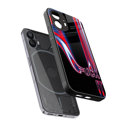 Carefree Glow sleek nothing phone 2 cover with tempered glass back and TPU edges