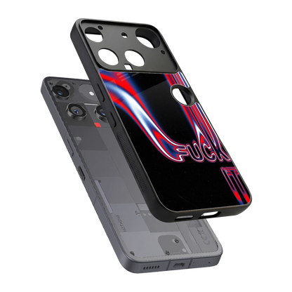 Carefree Glow sleek nothing phone 3 cover with tempered glass back and TPU edges
