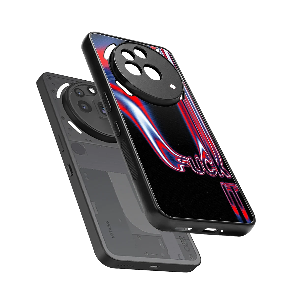 Carefree Glow sleek nothing phone 3a pro cover with tempered glass back and TPU edges