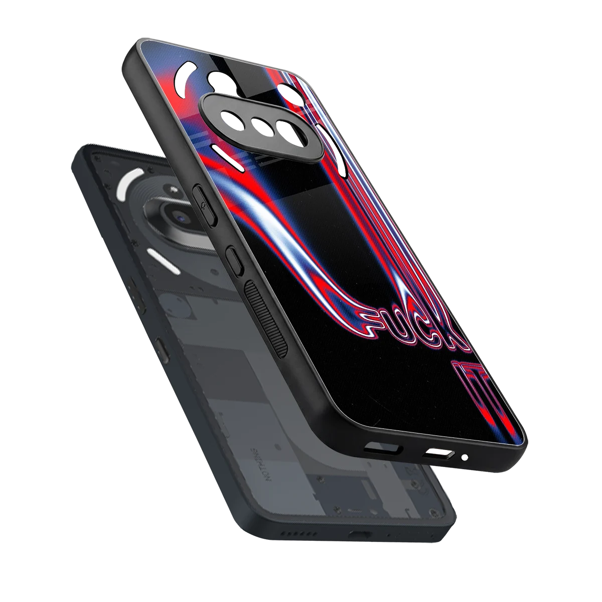Carefree Glow sleek nothing phone 3a cover with tempered glass back and TPU edges