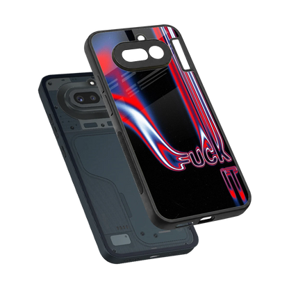 Carefree Glow sleek nothing phone 4a cover with tempered glass back and TPU edges