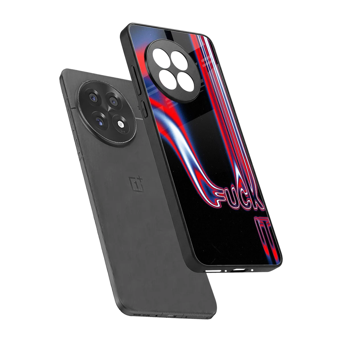 Carefree Glow sleek oneplus 13r cover with tempered glass back and TPU edges
