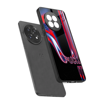 Carefree Glow sleek oneplus 13r cover with tempered glass back and TPU edges