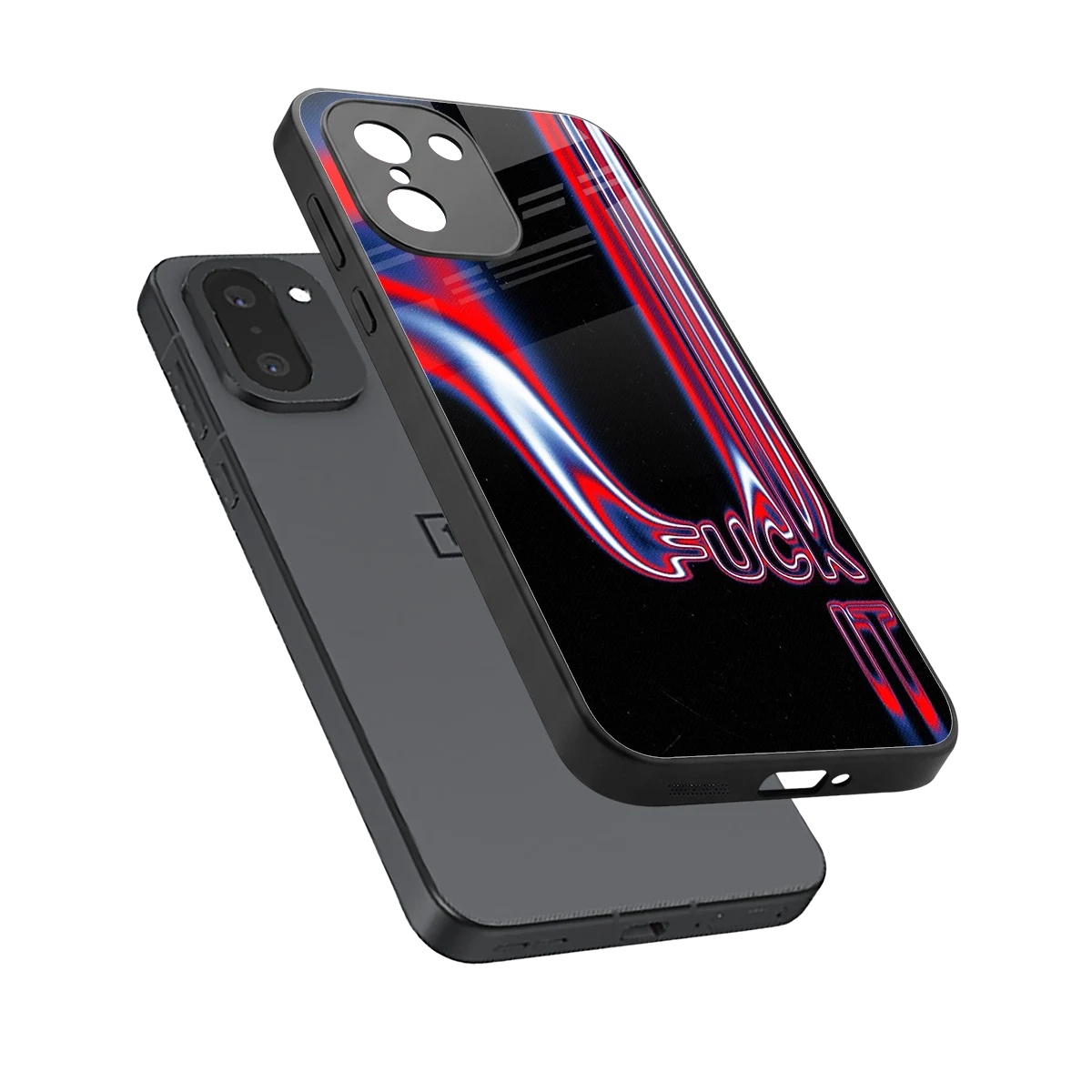 Carefree Glow sleek oneplus 15r cover with tempered glass back and TPU edges