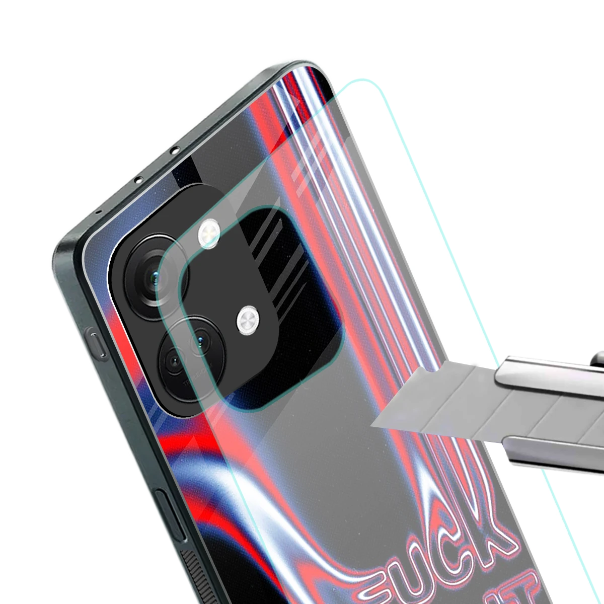 Carefree Glow stylish phone case for oneplus nord 3 | glossy glass and slim fit