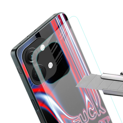 Carefree Glow stylish phone case for oneplus nord 3 | glossy glass and slim fit